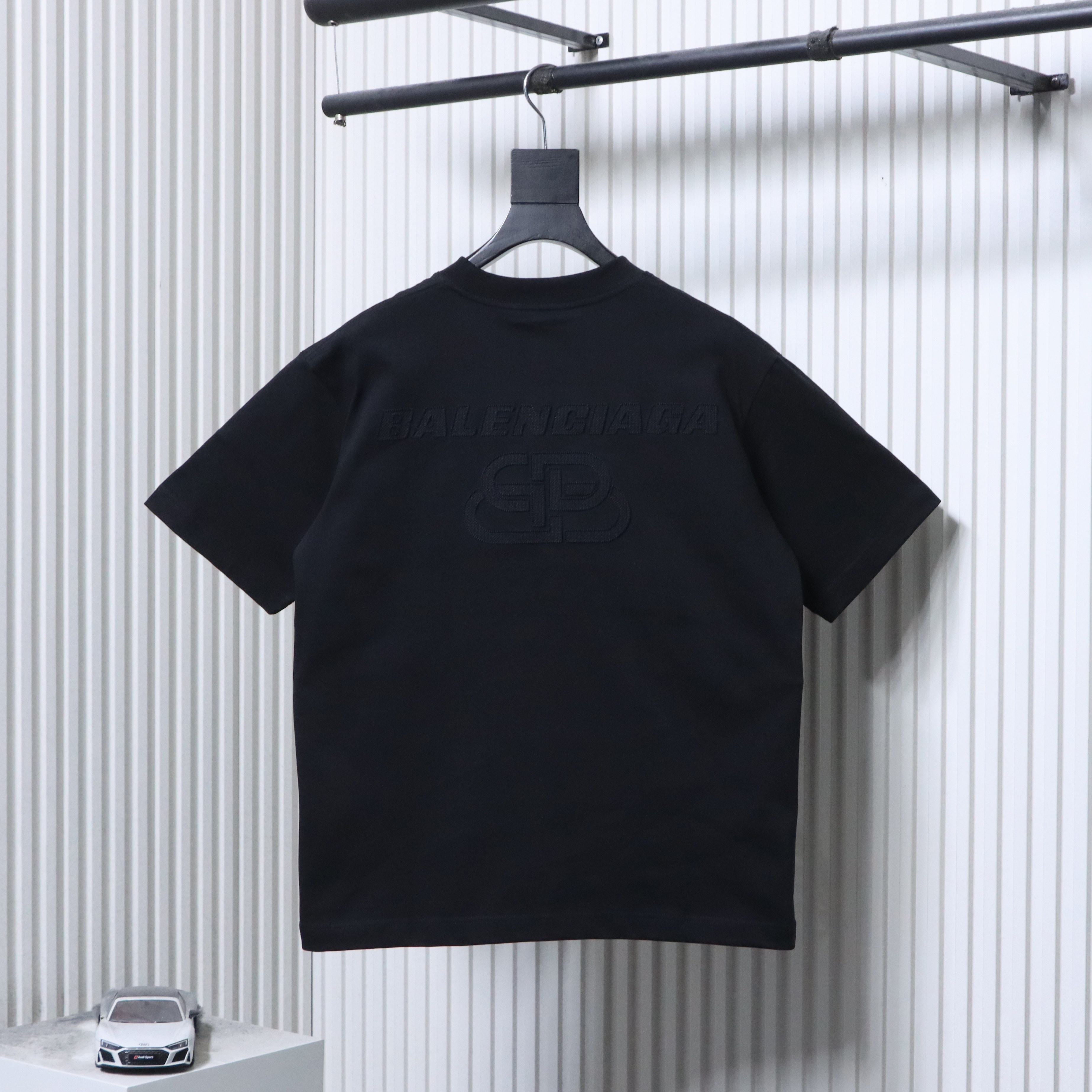 Balenciaga SP Logo Embroidered T-Shirt Black h160