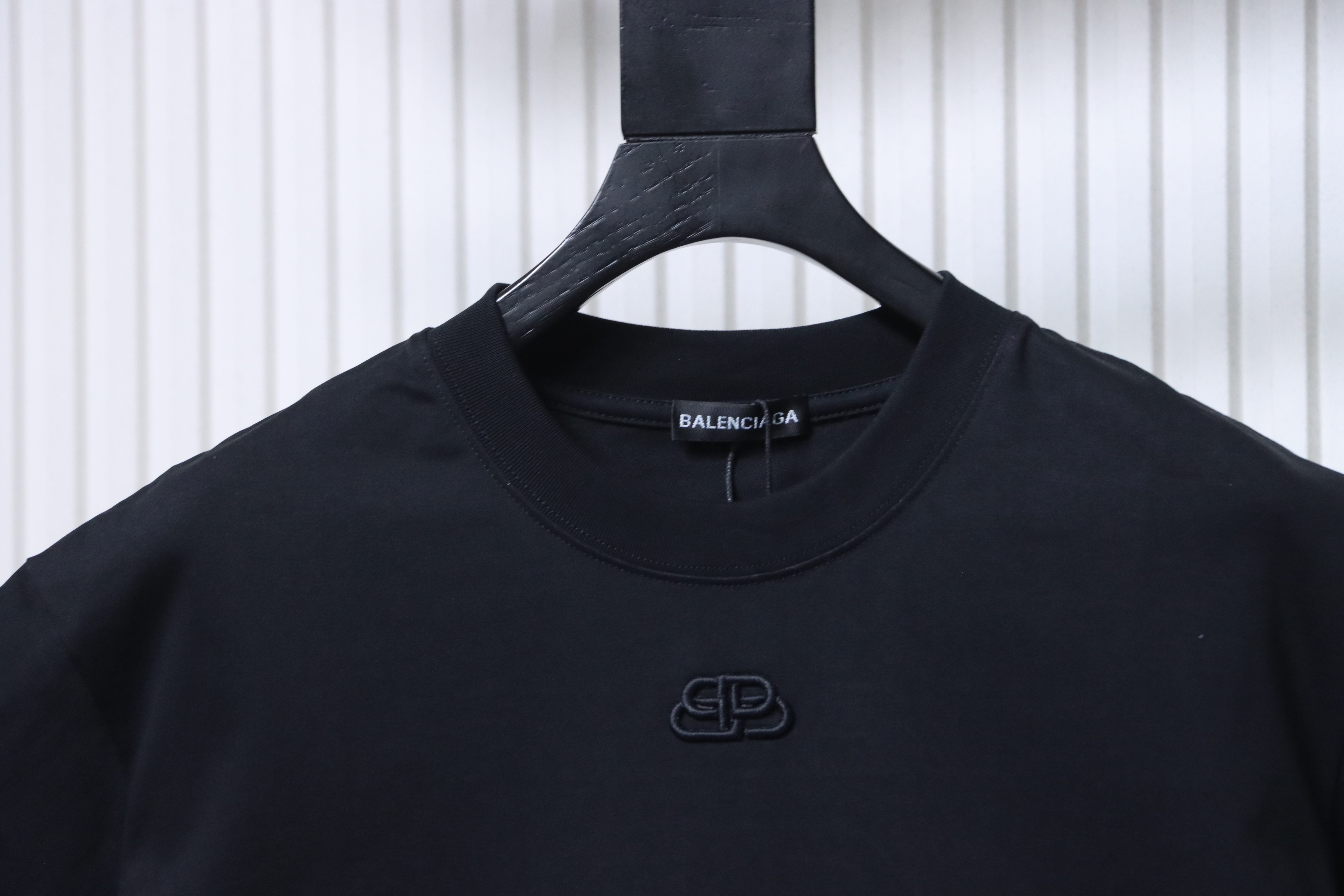 Balenciaga SP Logo Embroidered T-Shirt Black h160