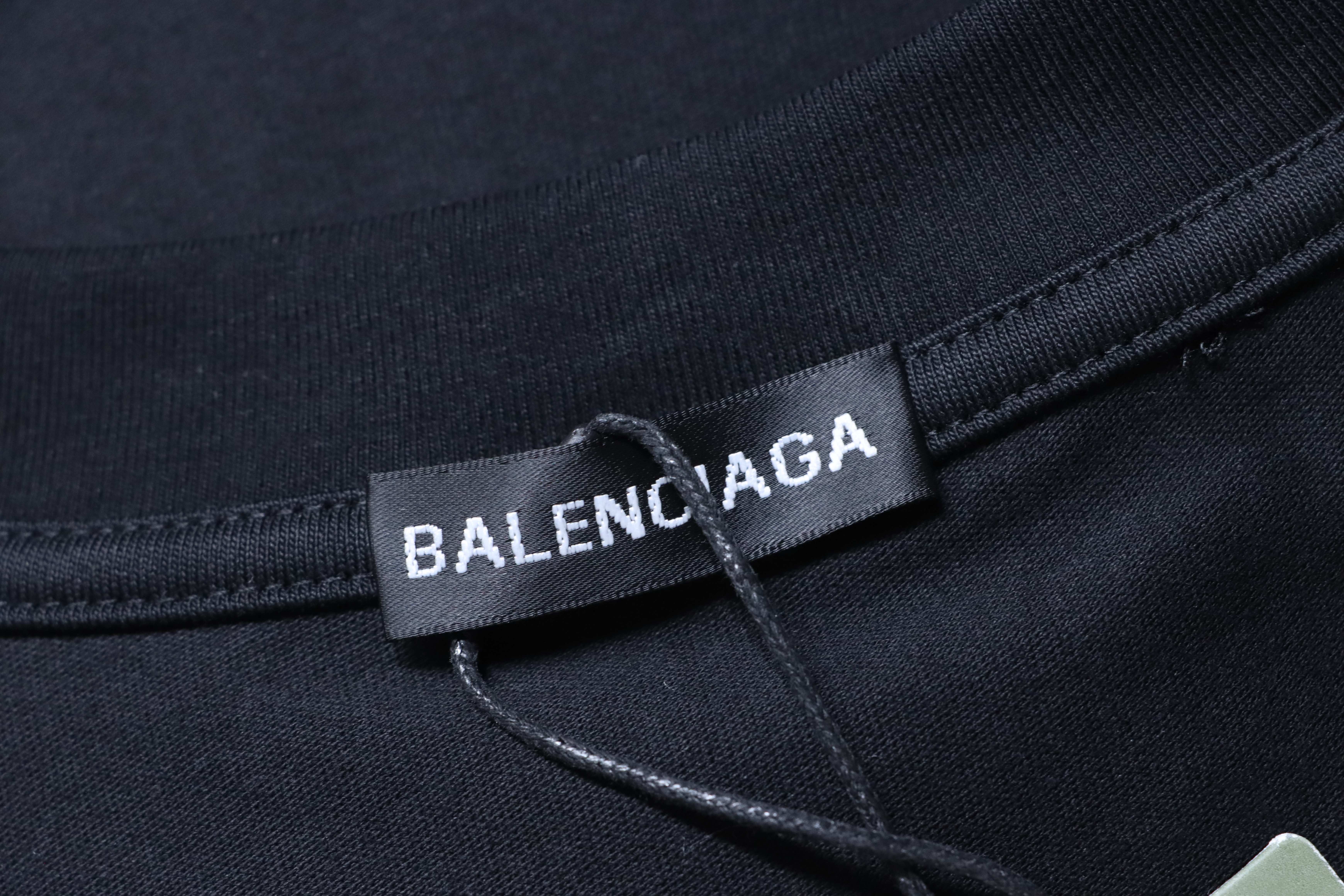 Balenciaga SP Logo Embroidered T-Shirt Black h160
