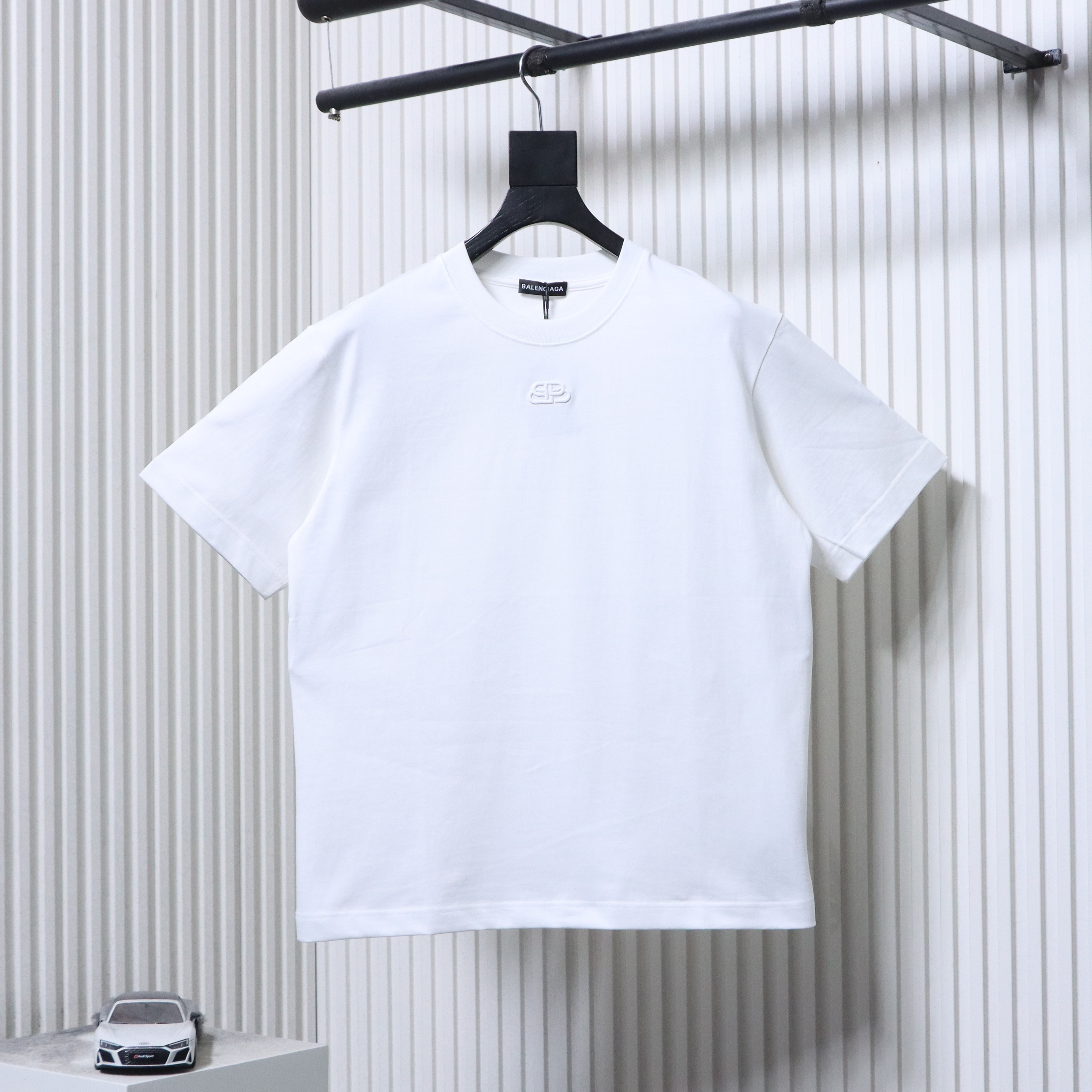 Balenciaga SP Logo Embroidered T-Shirt White h160