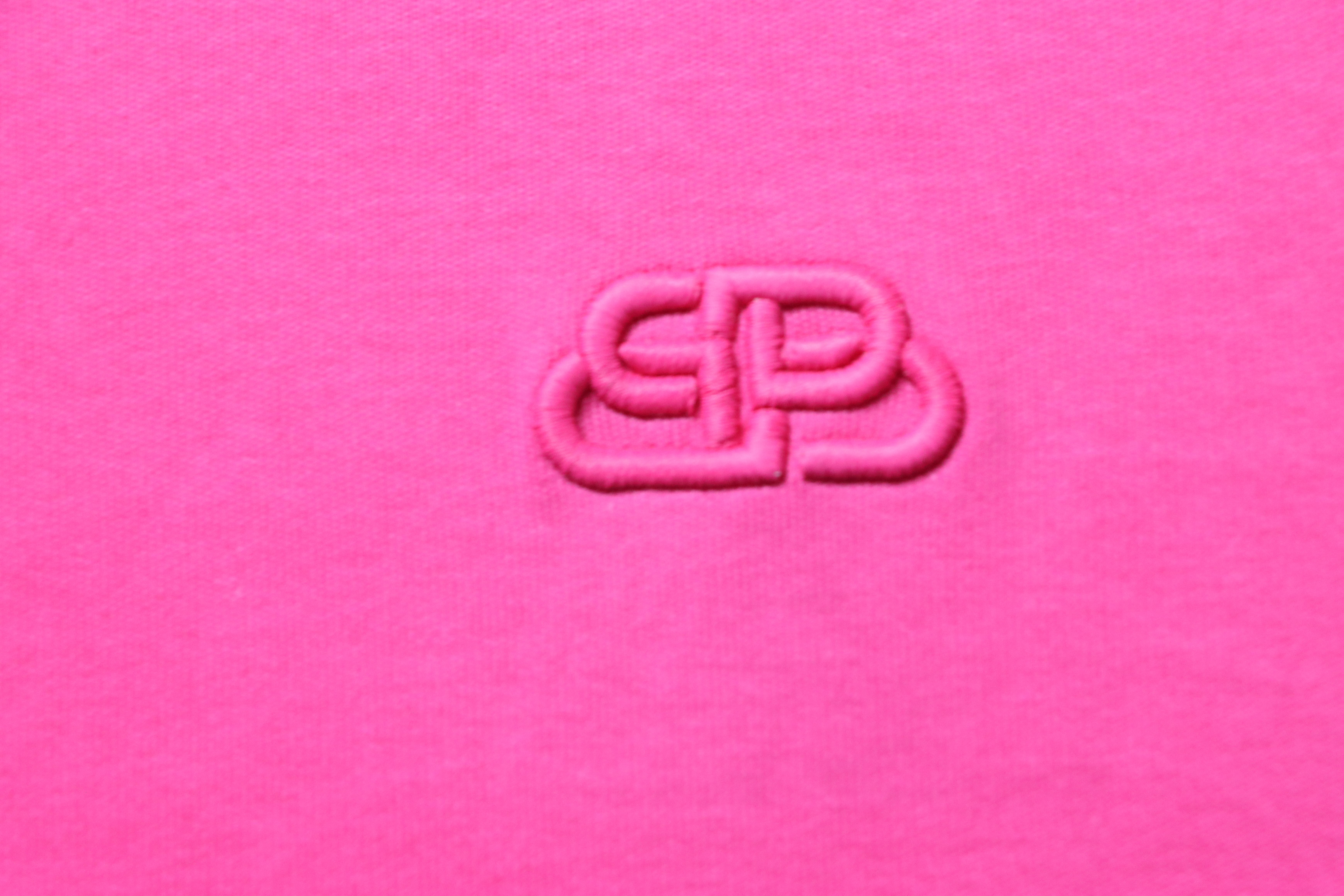 Balenciaga SP Logo Embroidered T-Shirt Pink h160