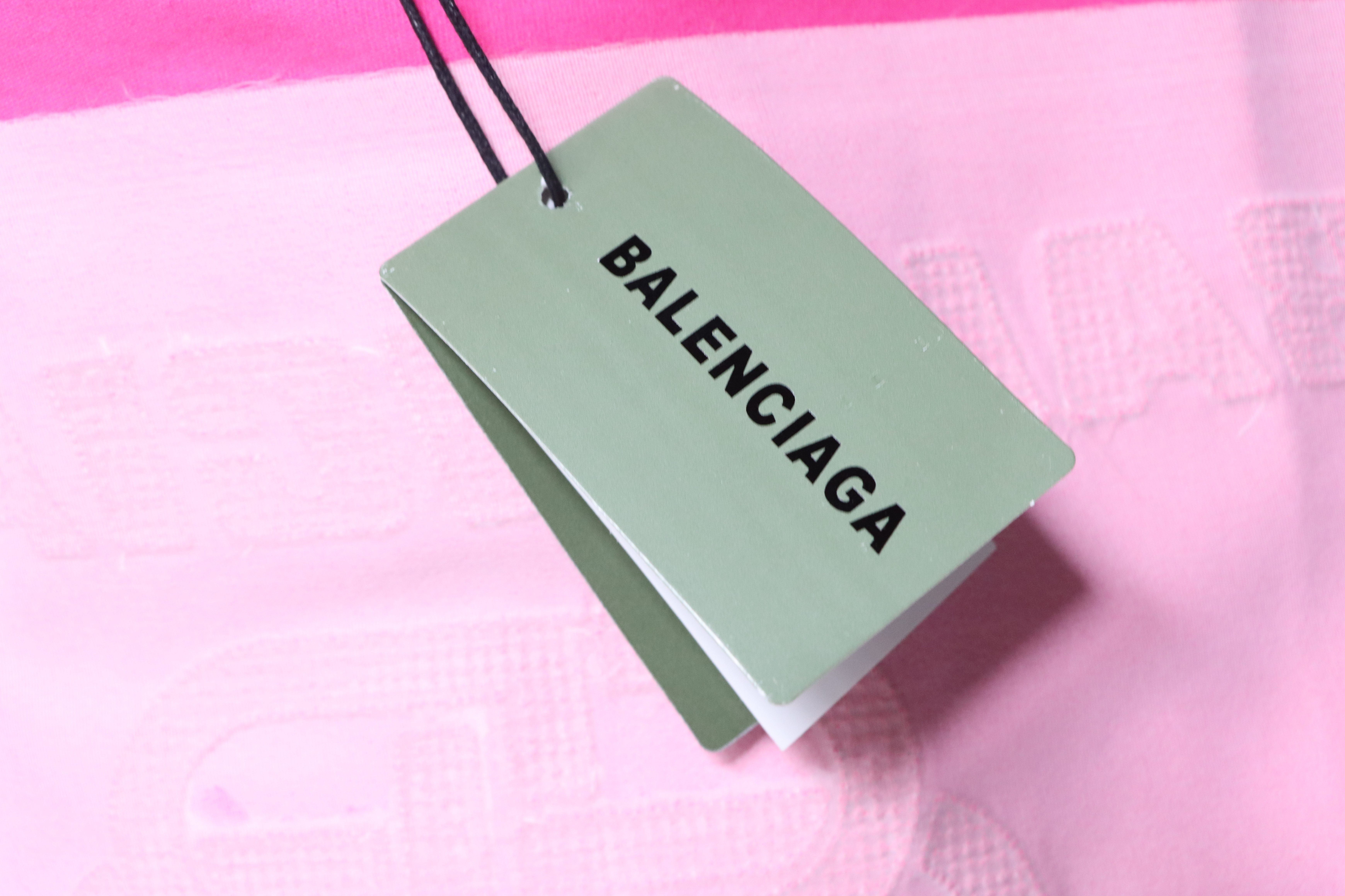 Balenciaga SP Logo Embroidered T-Shirt Pink h160