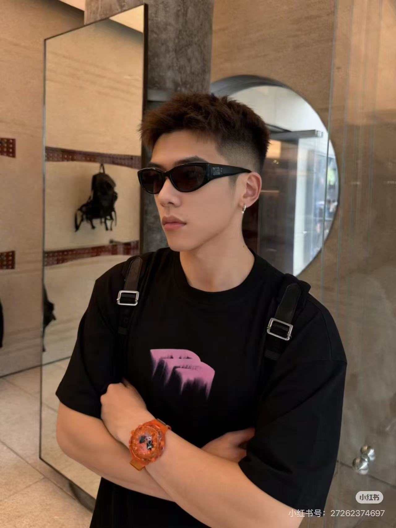 Balenciaga Melted Graphic Artwork T-Shirt Black
