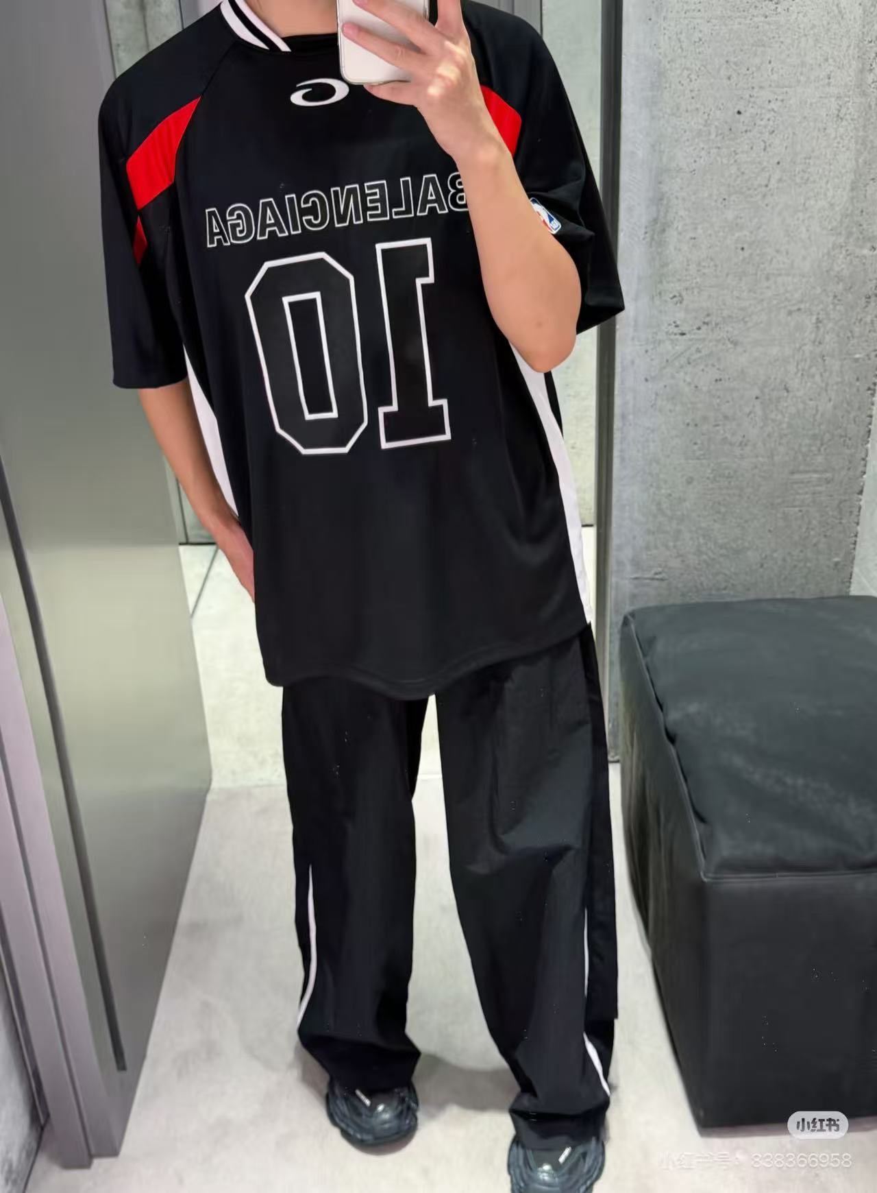 Balenciaga x NBA Color Block Oversized T-Shirt Black