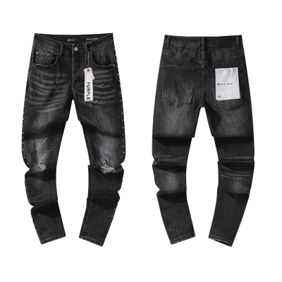 Purple Brand Metallic Rivets Slim Tapered Jeans H200 PU113# 01