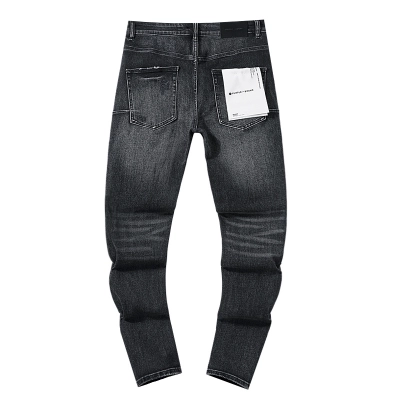  Purple Brand Dark Grey Splatter Ripped Slim Jeans H200 PU130# 02