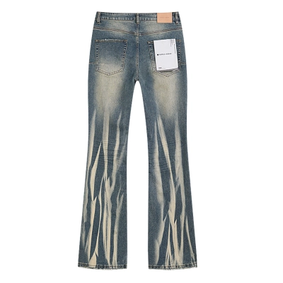 Purple Brand Vintage Indigo Flame Wash Flare Denim Jeans H200 PU182# 02