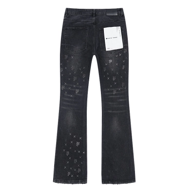 Purple Brand Dark Indigo Monogram Fade Bootcut Jeans Regular Fit H200 PU190# 02