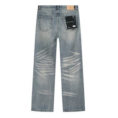 Purple Brand Light Indigo Vintage Whisker Wash Wide Leg Jeans H200 PU816# 02