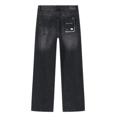 Purple Brand Vintage Black Distressed Wide Leg Denim Jeans H200 PU828# 02