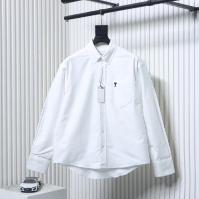 AMI Paris White Shirt Heart A Logo h220  02