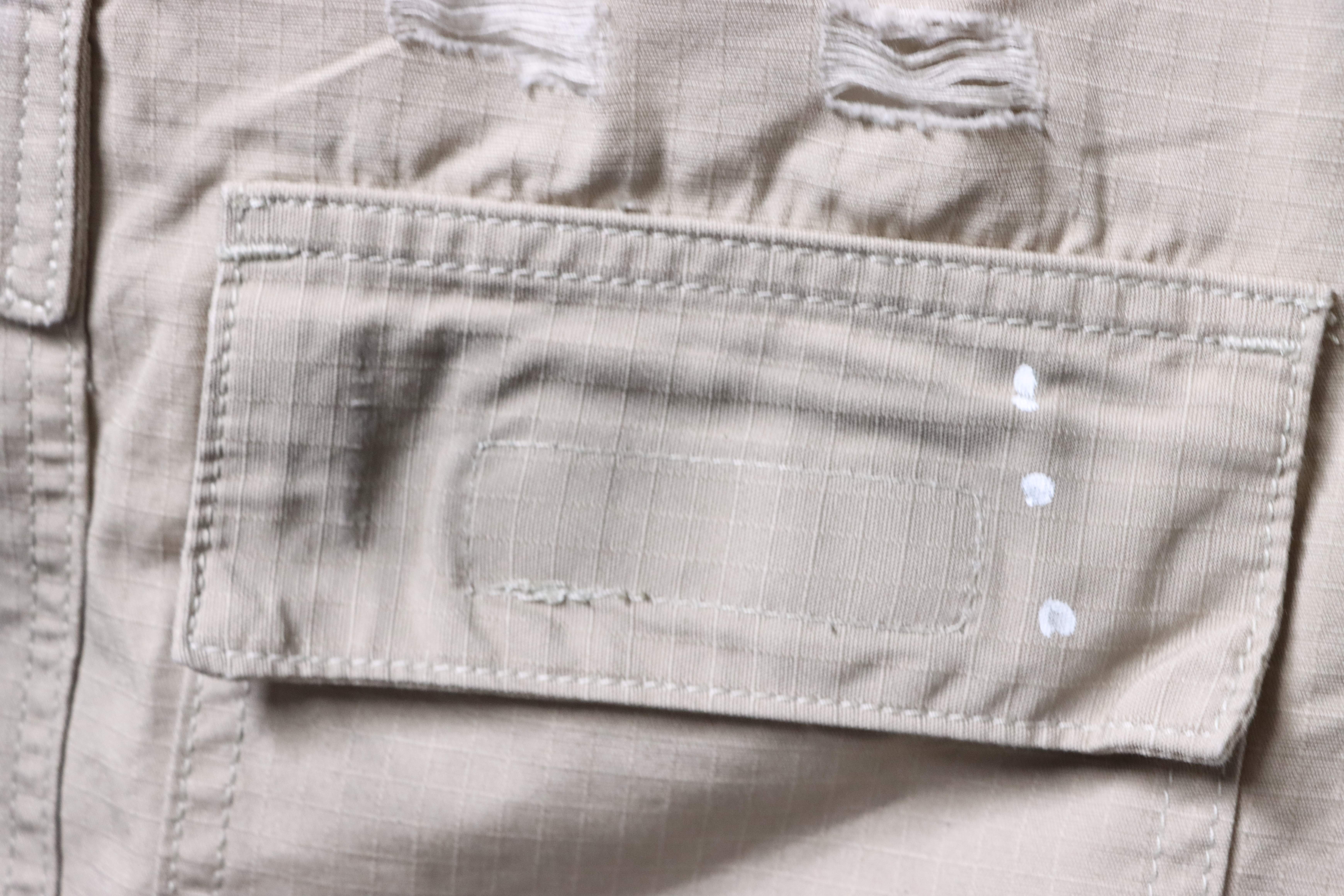 Balenciaga Distressed Cargo Shorts - Beige h260