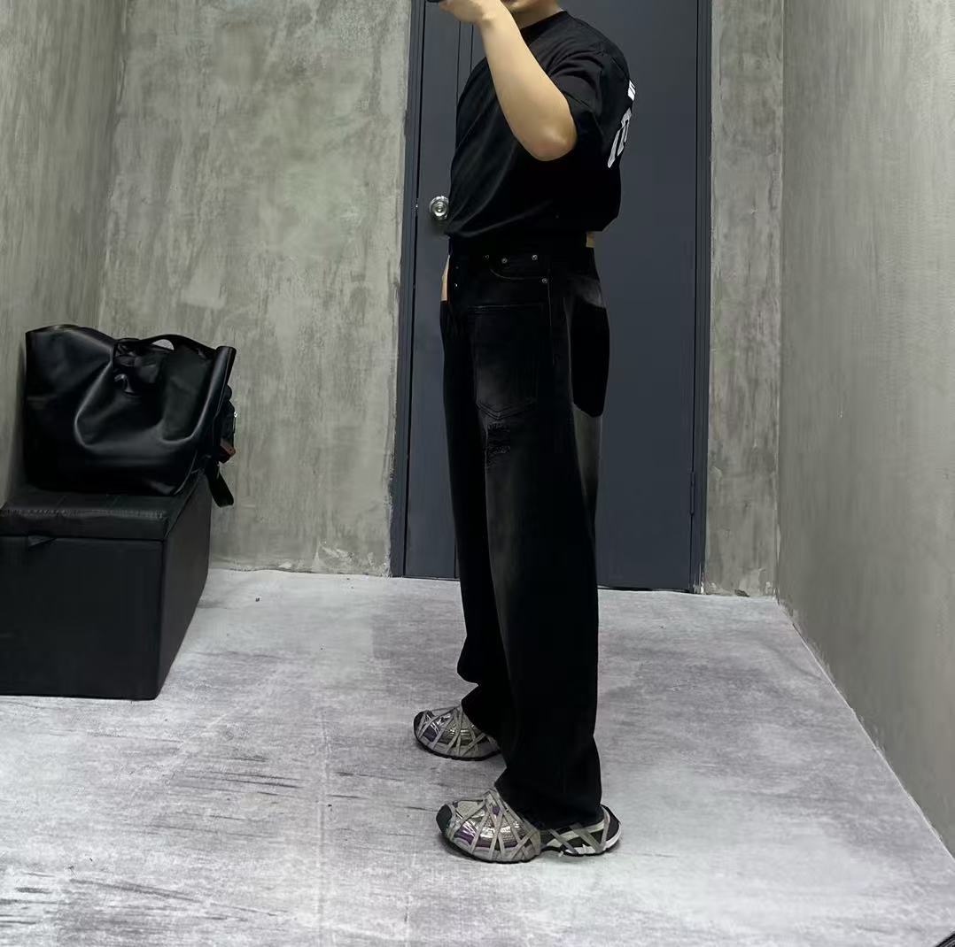 Balenciaga 24ss Removed Pockets Distressed Denim Pants h310