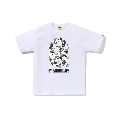 BAPE Camo Ape Head Graphic Tee Black White  02
