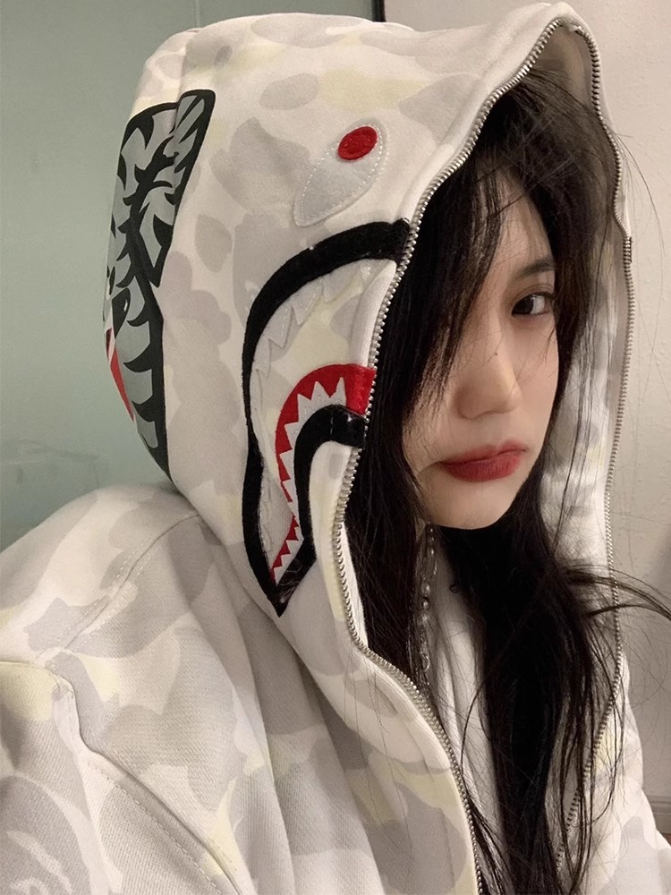 BAPE Shark Camo Zip Hoodie M-3XL