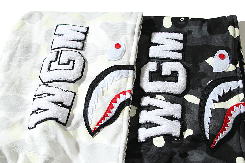 BAPE Shark Camo Zip Hoodie M-3XL