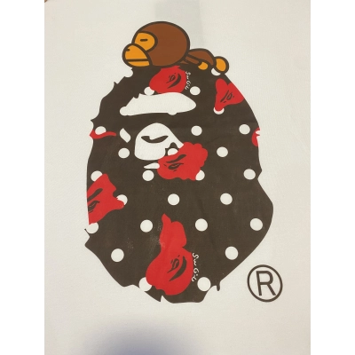  BAPE Polka Dot Floral Ape Baby Milo Front Tee P120 081 02