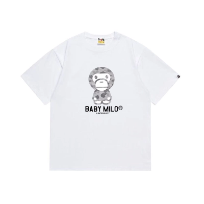 BAPE Grey Camo Baby Milo Tee Black White P120 1081 02