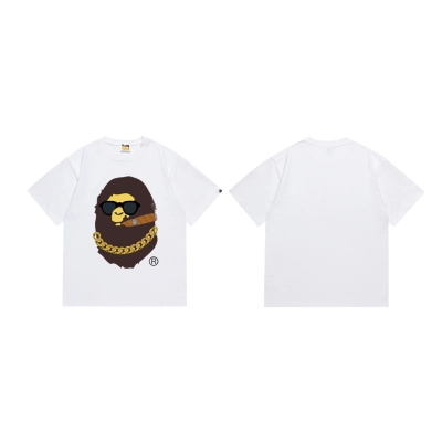  BAPE Boss Ape Gold Chain Graphic Tee P120  02