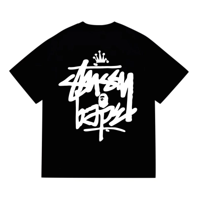  BAPE x Stussy Graffiti Logo Tee P120  01
