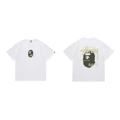Bape Stussy Co-branded Dual Print Tee   P120 210 02