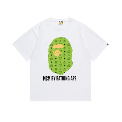 BAPE MCM Co-branded Ape Oversize White Tee P120 233 01