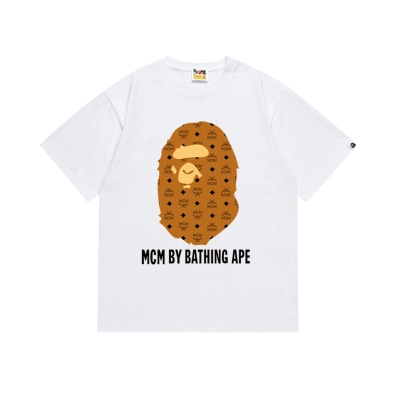 BAPE MCM Co-branded Ape Oversize White Tee P120 233 02
