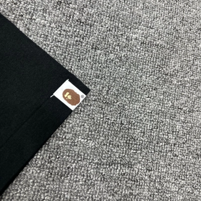 BAPE Red Plaid Busy Works Ape Tee Black White P120 247 02