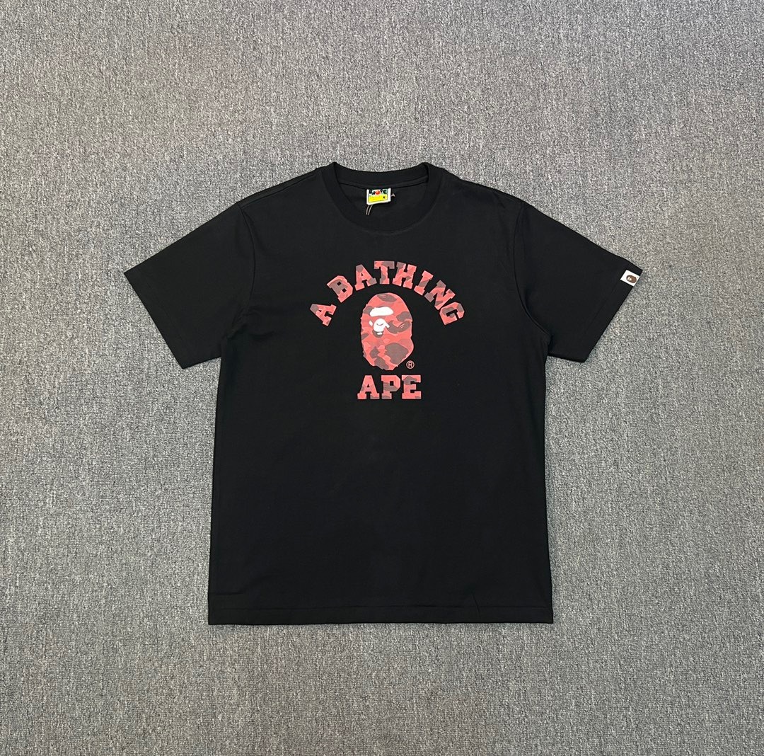 BAPE Camo Ape Head College Graphic Tee  P120 