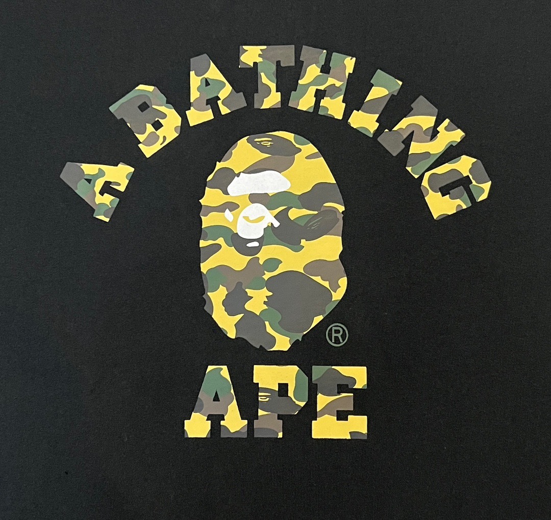 BAPE Camo Ape Head College Graphic Tee  P120 