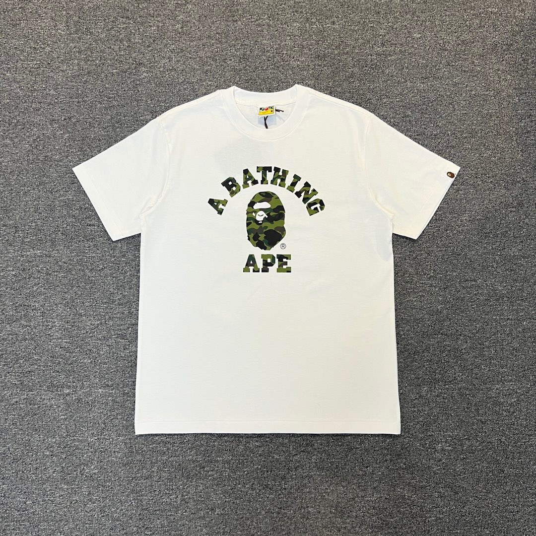 BAPE Camo Ape Head College Graphic Tee  P120 