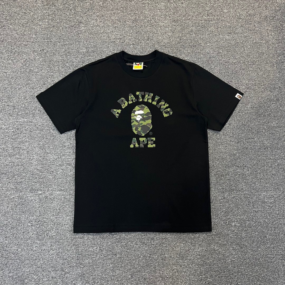 BAPE Camo Ape Head College Graphic Tee  P120 