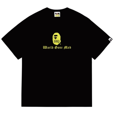 BAPE Gothic Font Ape Head Double Print Tee  P120 01