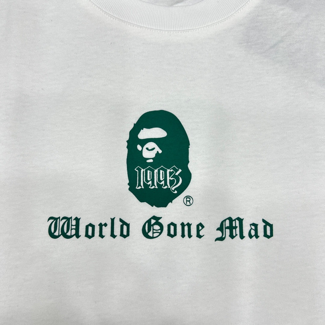 BAPE Gothic Font Ape Head Double Print Tee  P120