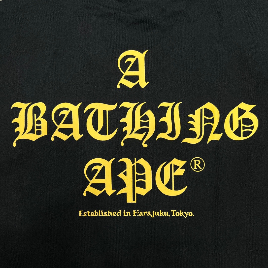 BAPE Gothic Font Ape Head Double Print Tee  P120