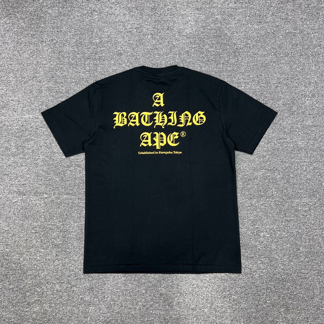 BAPE Gothic Font Ape Head Double Print Tee  P120