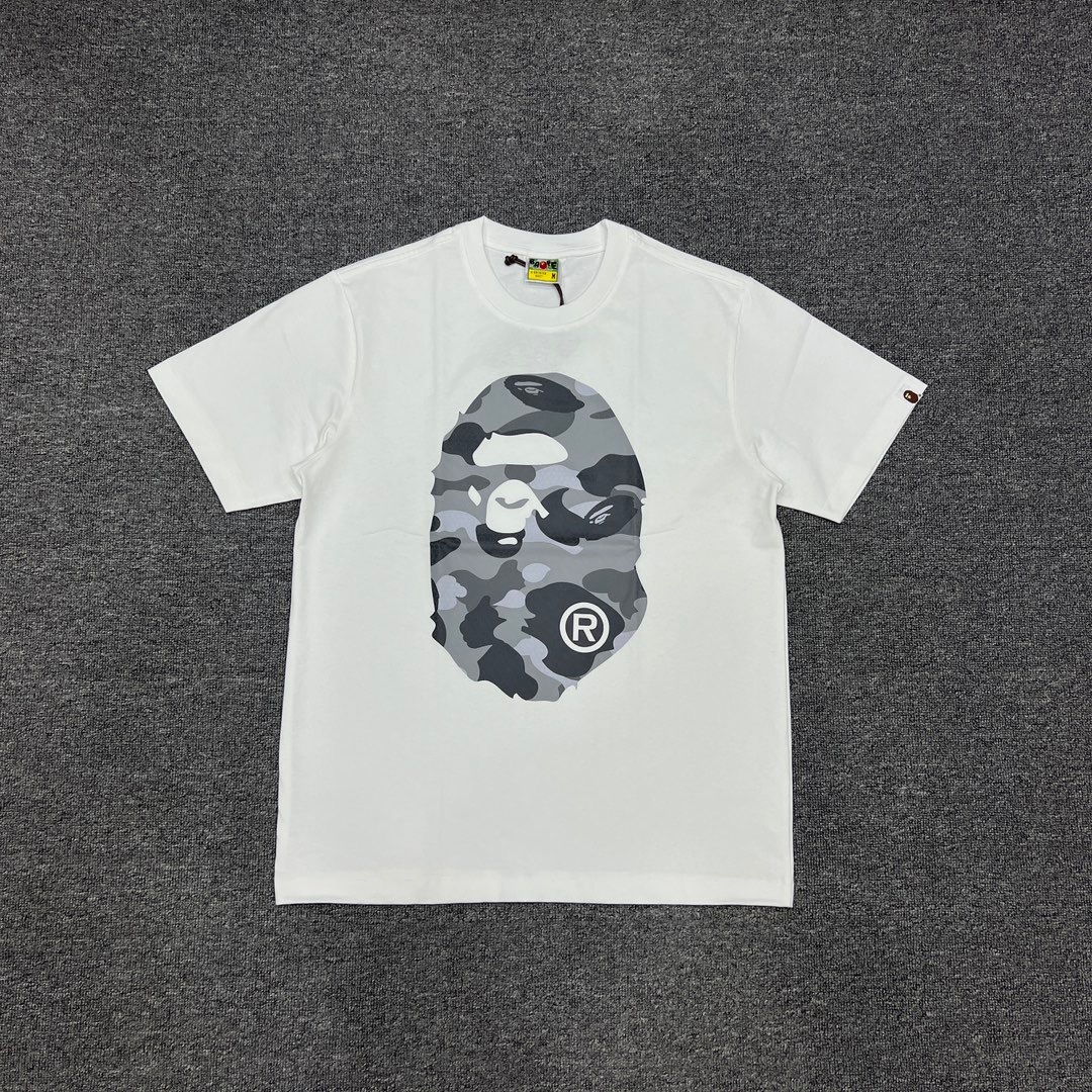 BAPE Front Back Big Camo Ape Head Tee  P120 