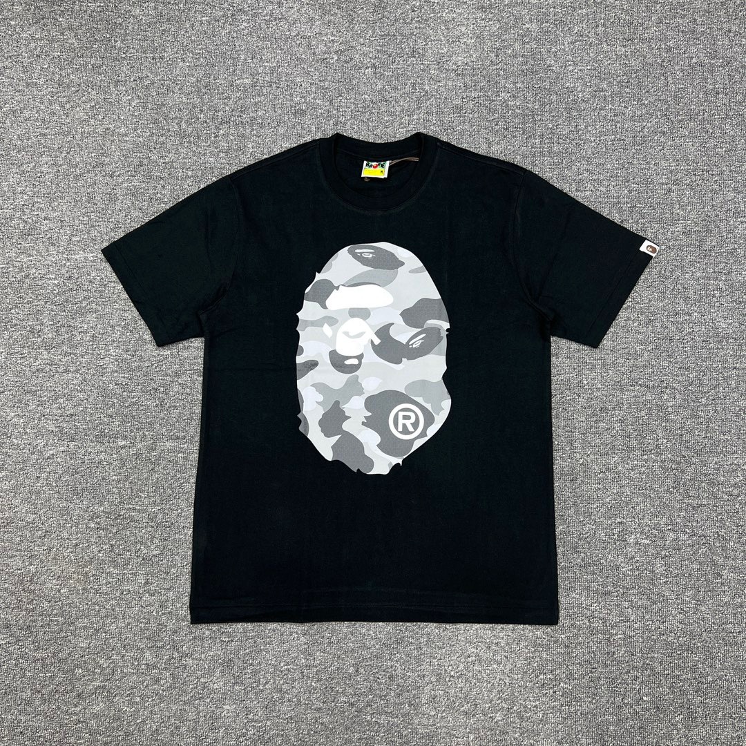 BAPE Front Back Big Camo Ape Head Tee  P120 