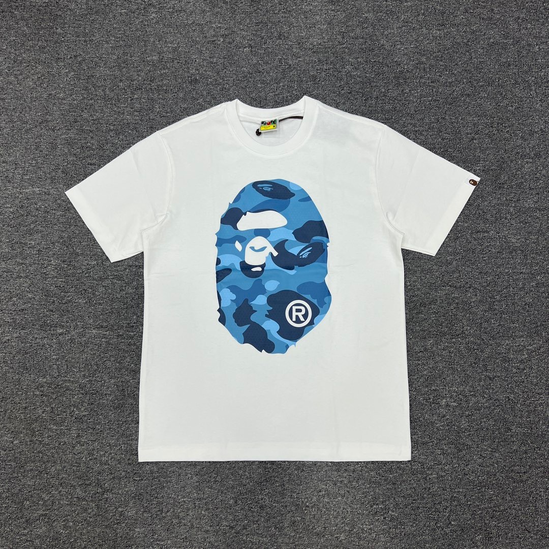 BAPE Front Back Big Camo Ape Head Tee  P120 