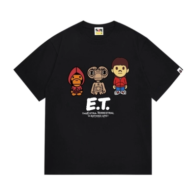 BAPE E.T. Cartoon Milo Casual Loose Short Tee  P120 288 01
