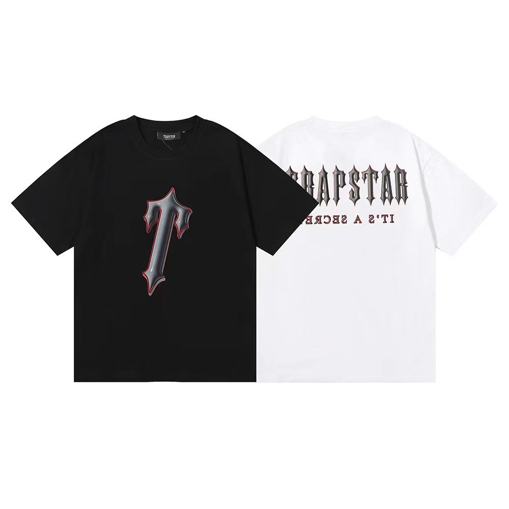 Trapstar It's A Secret Gothic T-Shirt - Black/White P120 633