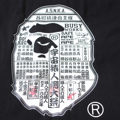 BAPE Japanese Text Collage Ape Print Tee P120 BP141  02