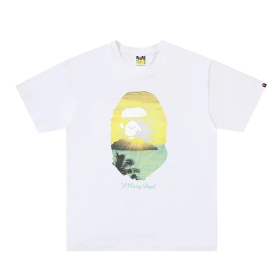 BAPE Sunset Beach Landscape Ape Tee P120 BP150  02