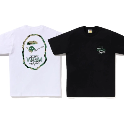 BAPE Woodland Camo WGM Ape Head Tee P120 D762 02