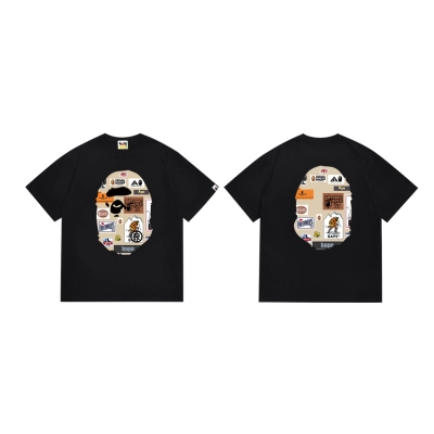  BAPE Multi Badge Collage Ape Head Tee P120 SC007 02