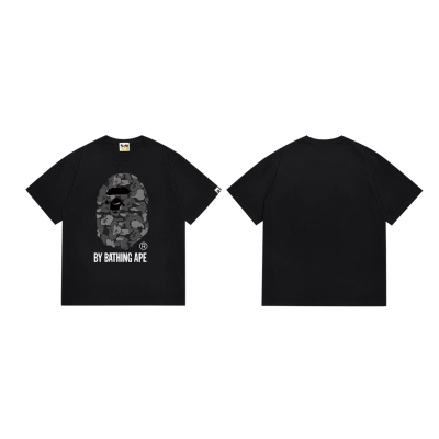  BAPE Grey Camo Large Ape Graphic Tee P120 SC047 02