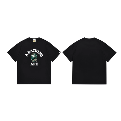 BAPE Jungle Camo College Logo Front Tee P120 SC058 02