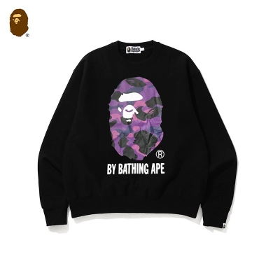 Bape Ink Navy Moss Olive Night Orchid Tri-Camo Crewneck P180 5138# 02