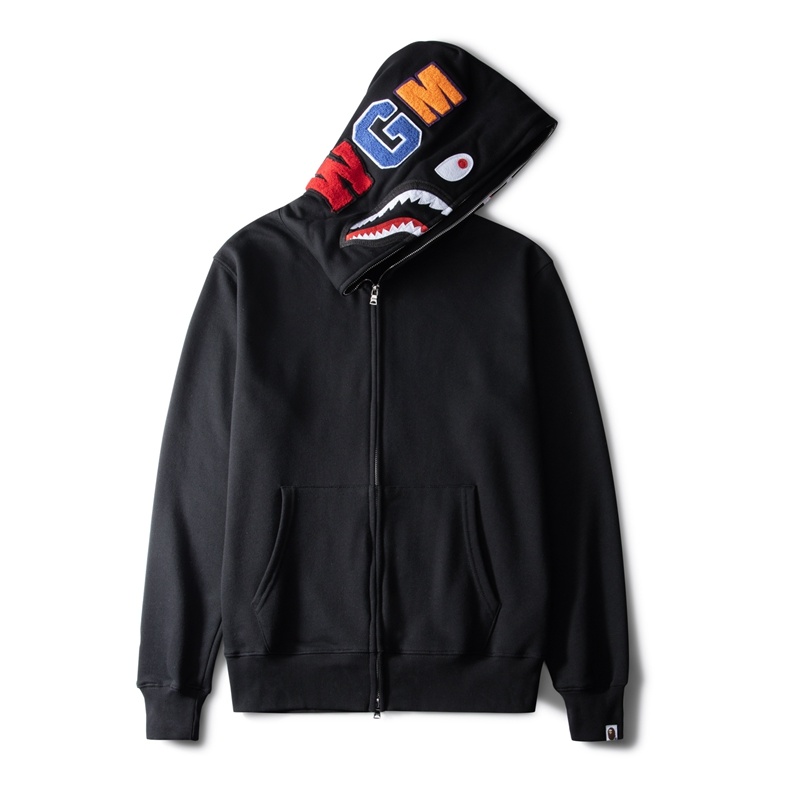 BAPE Clean Base Contrast Shark Hooded Jacket P180 6176#
