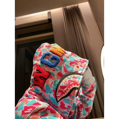 BAPE Candy Camo Shark Zip Hoodie Jacket P180 6826# 02